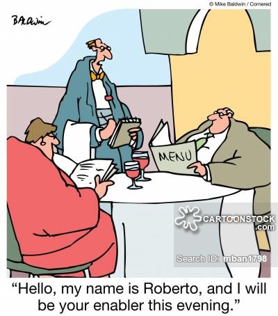 "Hello, my name is Roberto, and I will be your enabler this evening."